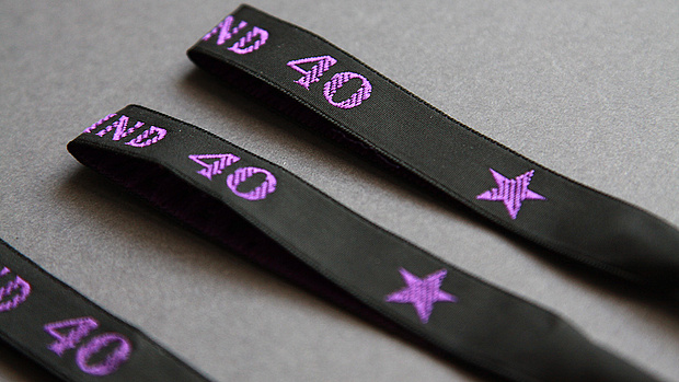Festivalbänder personalisiert für einen 40. Geburtstag